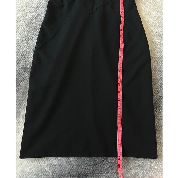 Diane Von Furstenberg Cap Sleeve Helen Midi V Neck Back Black Dress Size 6 Small - Picture 10 of 14
